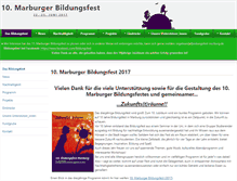 Tablet Screenshot of bildungsfest-marburg.de